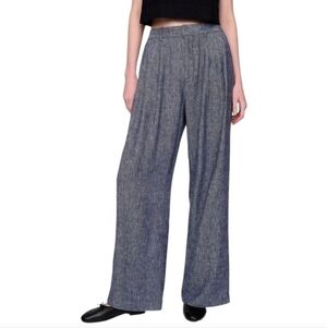 93 GAP 365 HIGH RISE LINEN BLEND TROUSERS WOMEN'S PETITE SIZE 8P